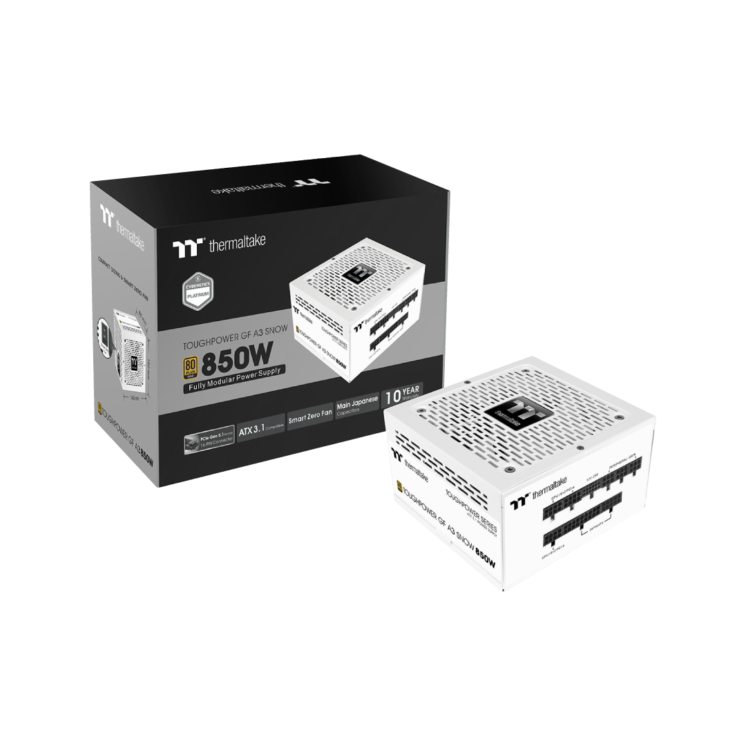 Thermaltake Toughpower GF A3 850W Snow Edition 80+ Gold ATX 3.0 / PCIe 5.0 Fully Modular PSU (PS-TPD-0850FNFAGx-N)