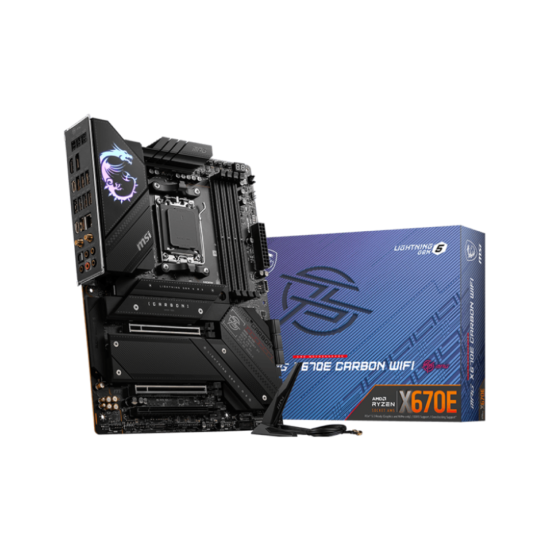 MSI MPG X670E CARBON WIFI – AMD AM5 ATX Gaming Motherboard