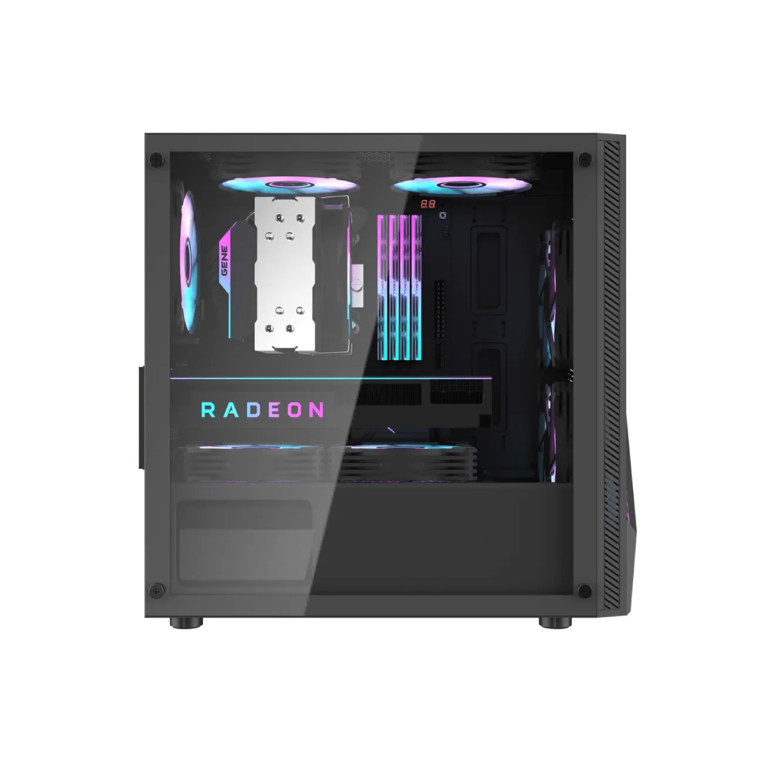 DarkFlash AL390 Black M‑ATX Gaming PC Case 1