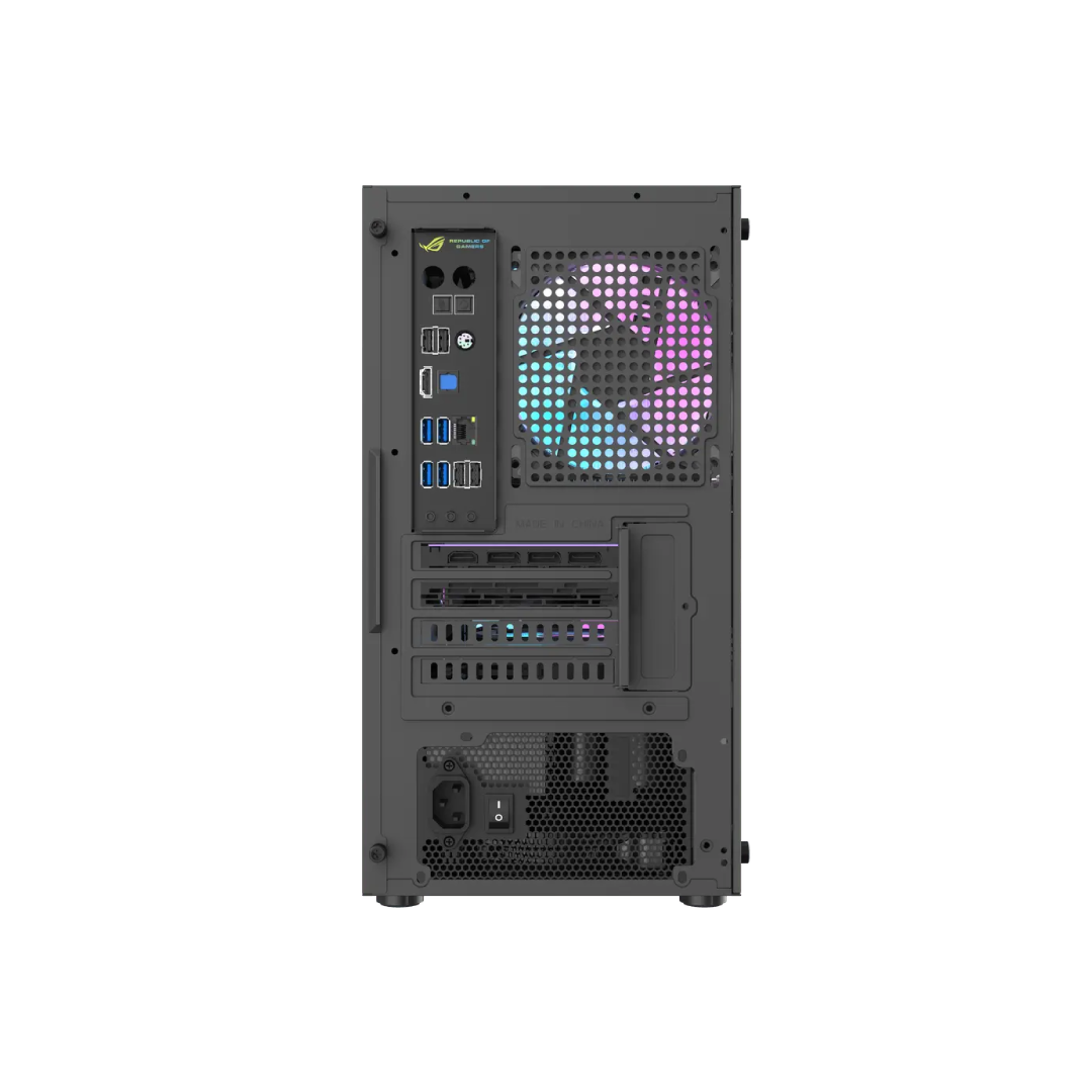 DarkFlash AL390 Black M‑ATX Gaming PC Case 1