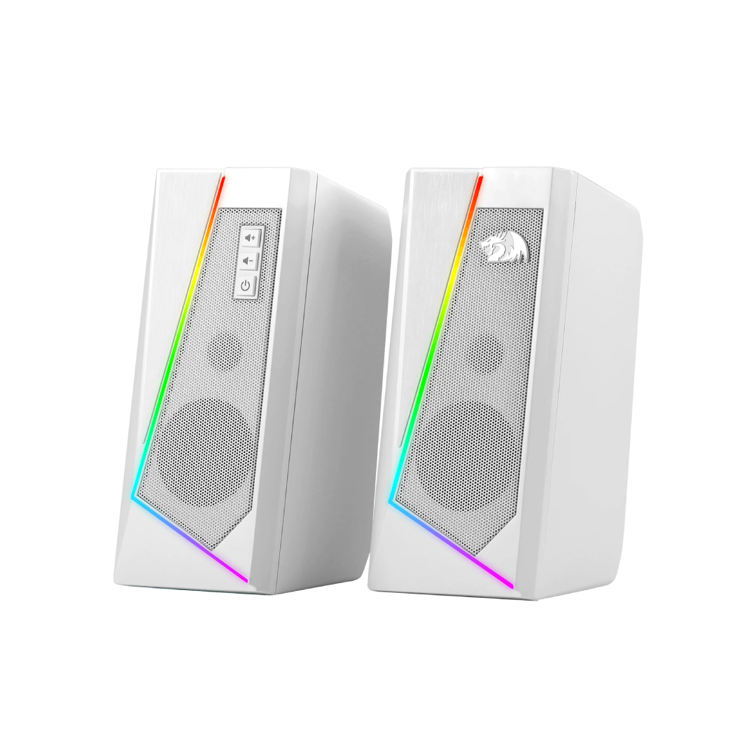 Redragon Anvil GS520W RGB 2.0 Desktop Gaming Speakers – White