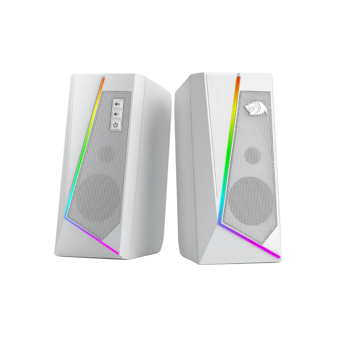 Redragon Anvil GS520W RGB 2.0 Desktop Gaming Speakers – White 2