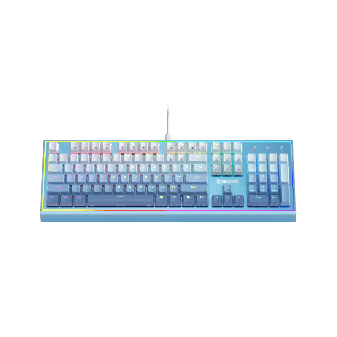 Redragon Blue Siren K654 RGB 104-Key Mechanical Gaming Keyboard – Blue Gradient Edition 1