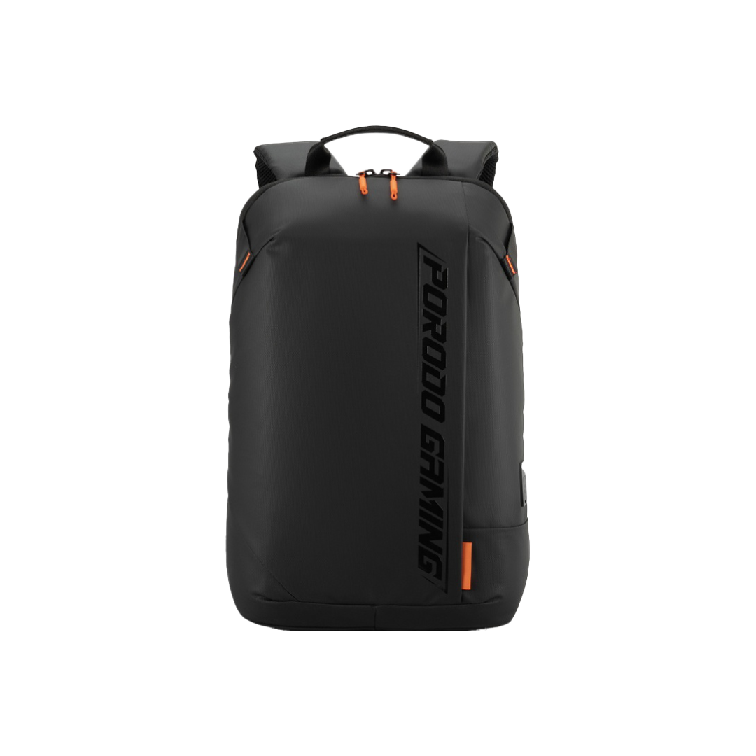 Porodo Gaming Water-Resistant PU Laptop Backpack PDX533 – USB-C Charging Port / 15.6” Laptop Compartment / Anti-Shock Design