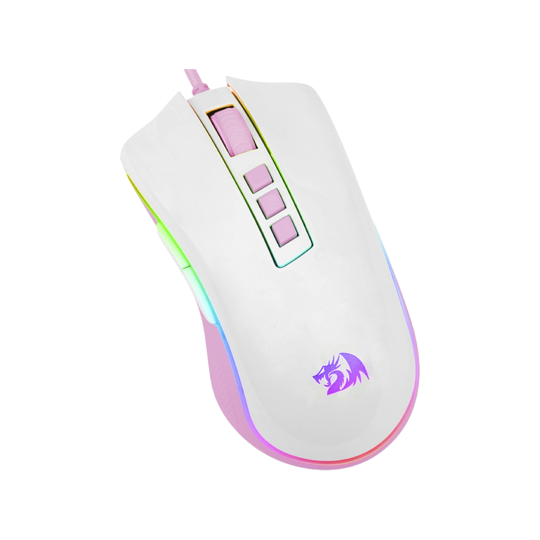 Redragon Cobra M711WP RGB Gaming Mouse – White/Pink (Lollipop Edition) 3