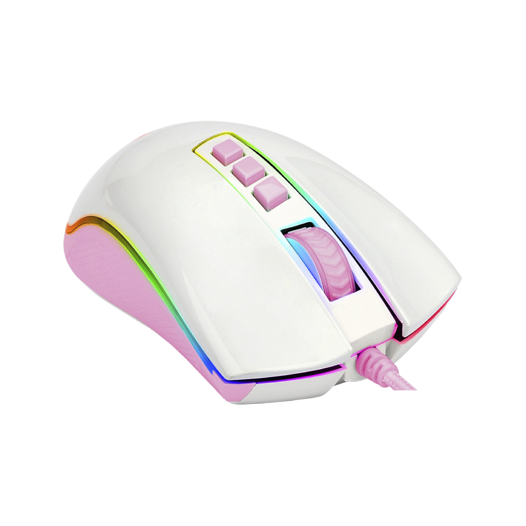 Redragon Cobra M711WP RGB Gaming Mouse – White/Pink (Lollipop Edition) 4