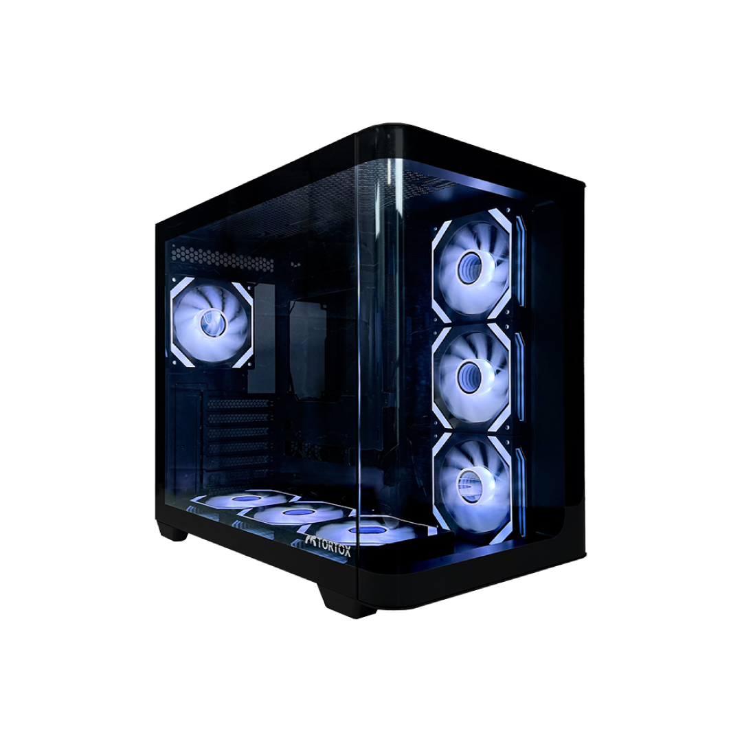 Tortox Curvo Black – Mid/Full Tower Gaming PC Case