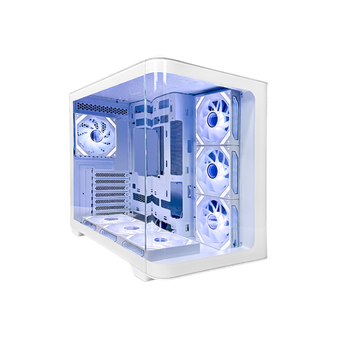 Tortox Curvo White – Mid/Full Tower Gaming PC Case
