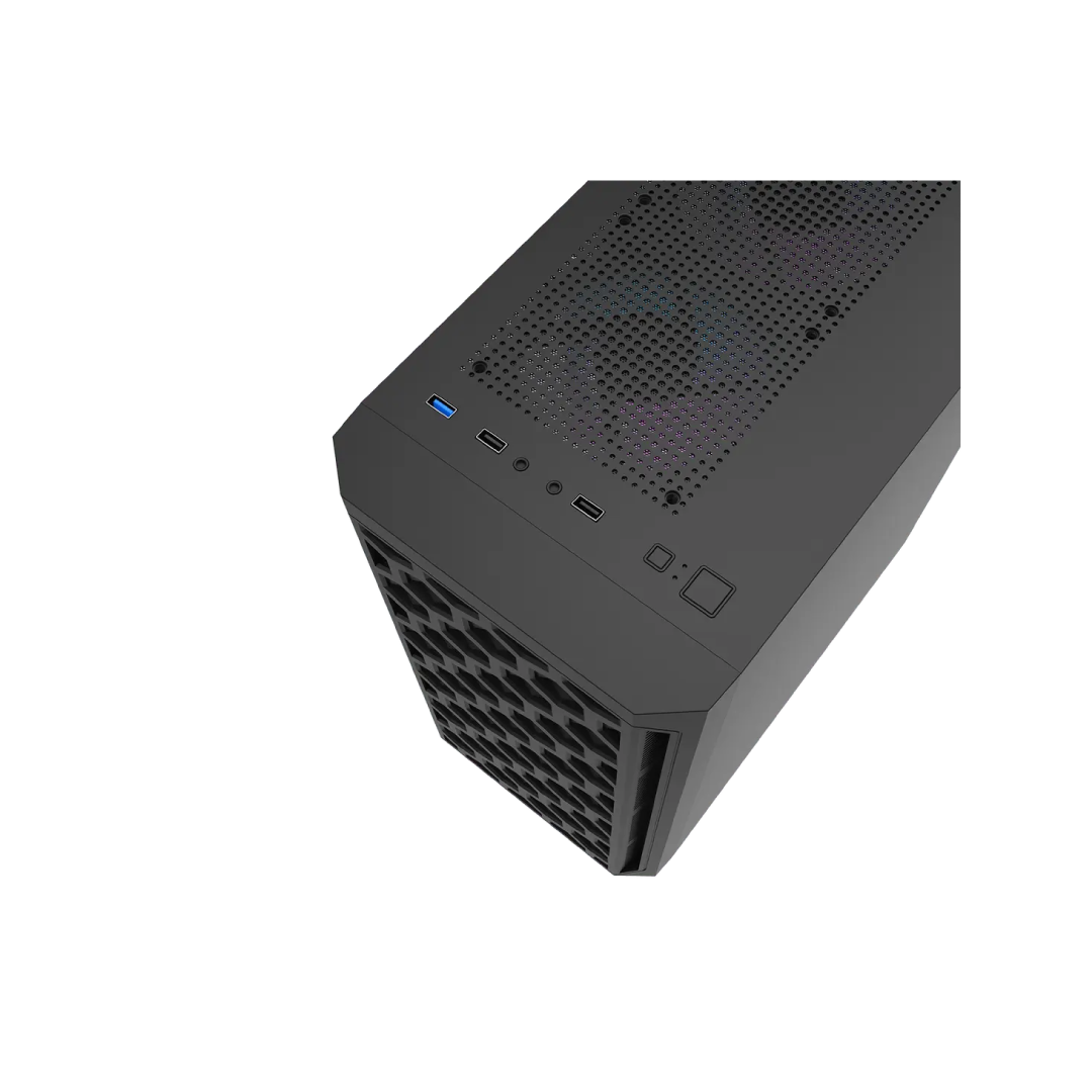 DarkFlash DK300M Black Micro‑ATX Gaming PC Case 2