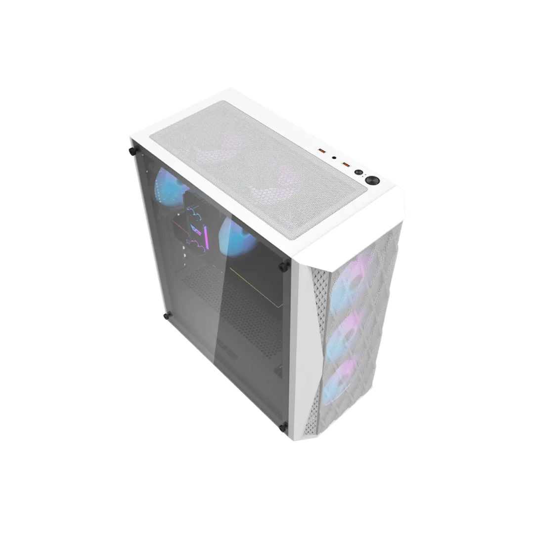 DarkFlash DK352 White Mid-Tower Gaming PC Case 1