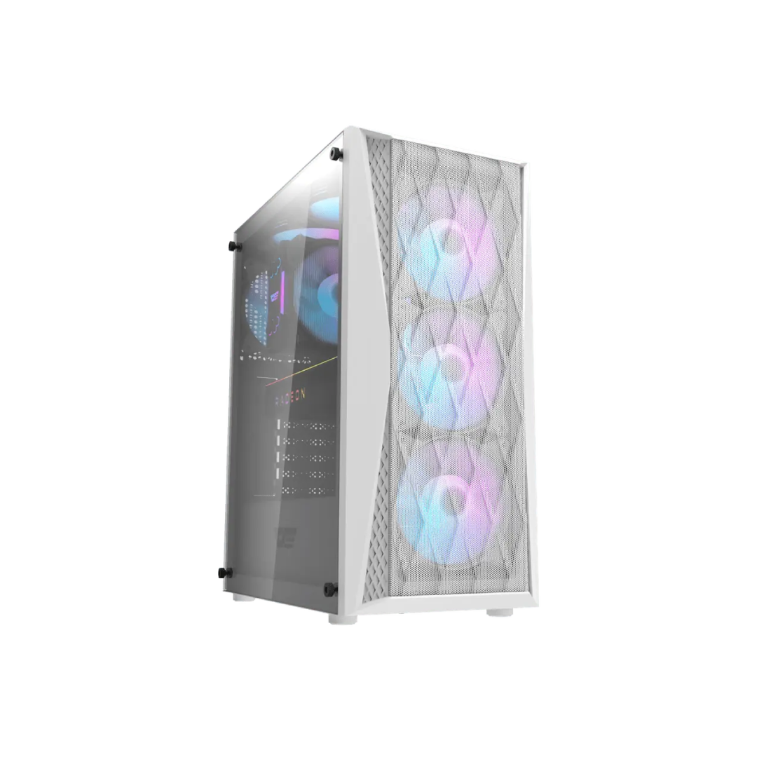 DarkFlash DK352 White Mid-Tower Gaming PC Case
