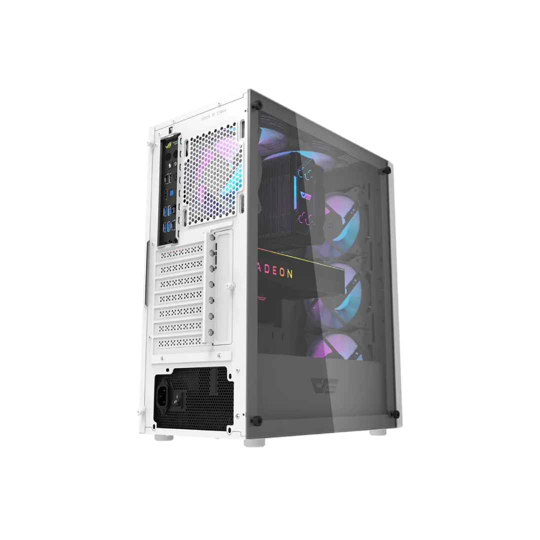 DarkFlash DK352 White Mid-Tower Gaming PC Case 1