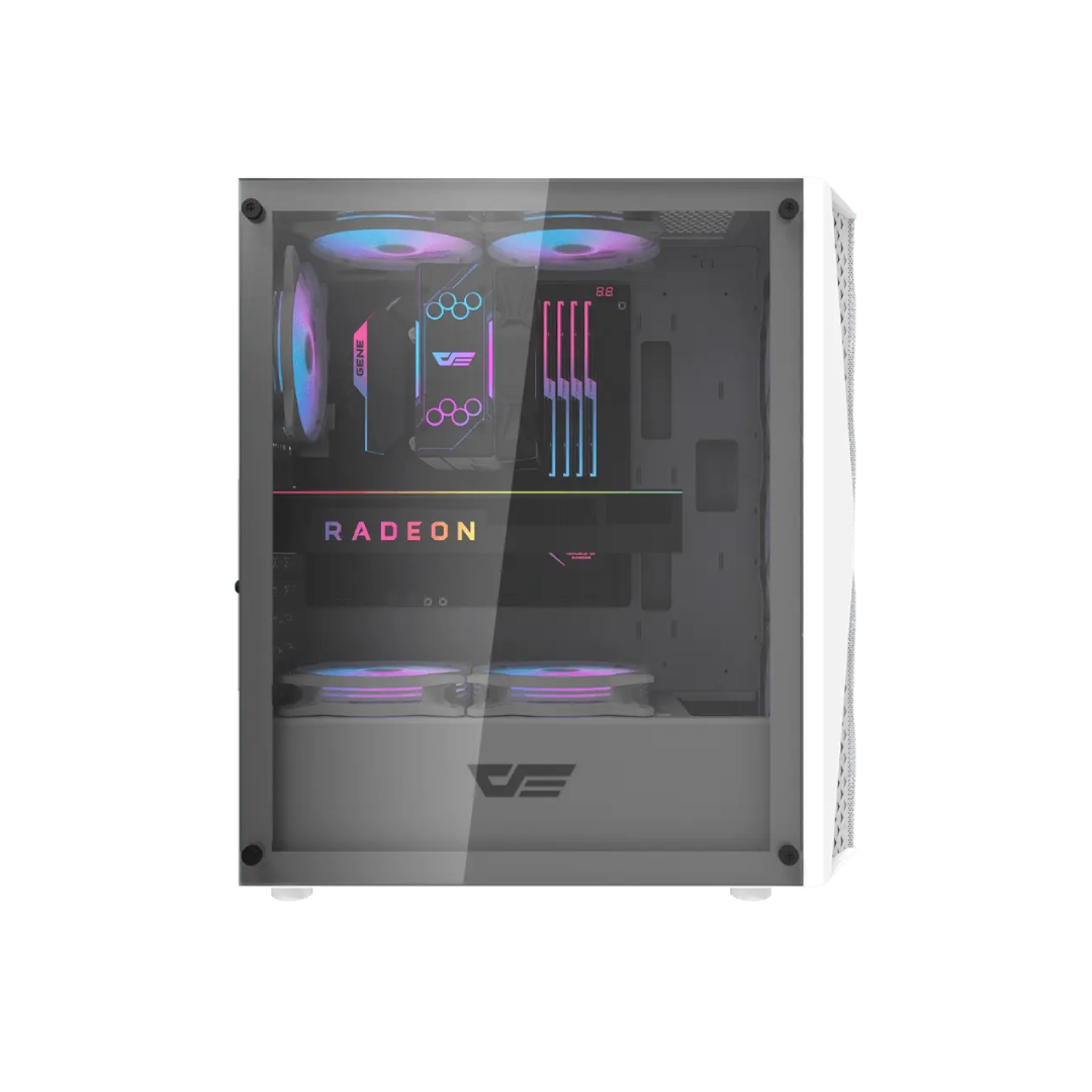 DarkFlash DK352 White Mid-Tower Gaming PC Case 2