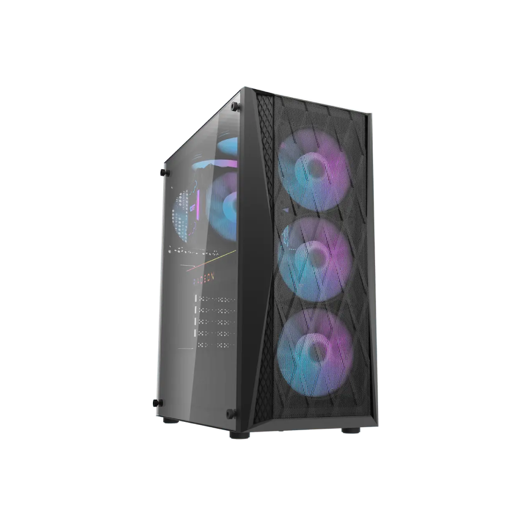 DarkFlash DK352 Black Mid-Tower Gaming PC Case