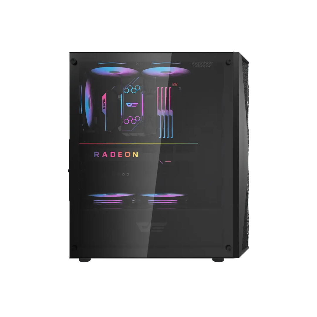 DarkFlash DK352 Black Mid-Tower Gaming PC Case 3