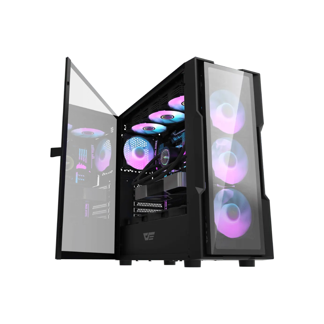 DarkFlash DK431 Glass Mid‑Tower Gaming PC Case 3