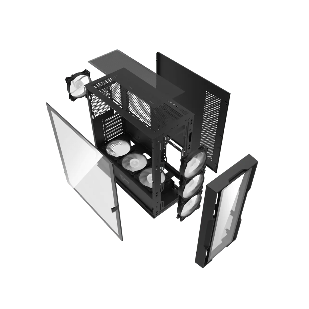 DarkFlash DK431 Glass Mid‑Tower Gaming PC Case 9