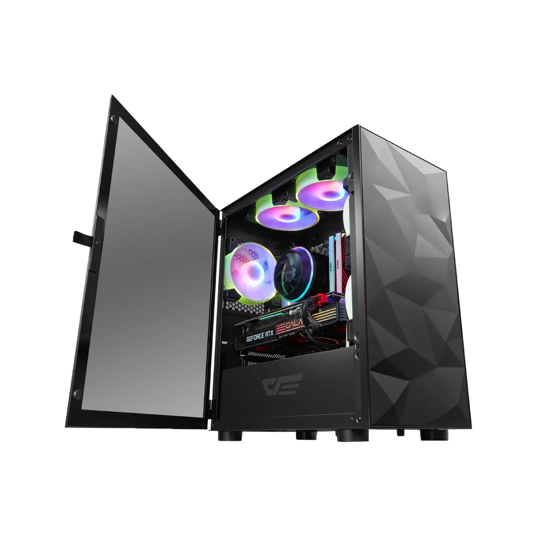 DarkFlash DLM21 Black Gaming PC Case 1