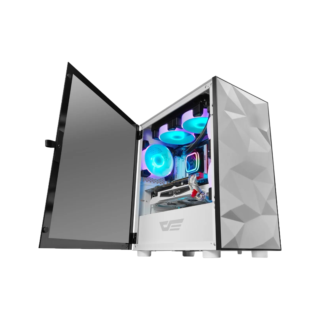 DarkFlash DLM21 White Gaming PC Case 1