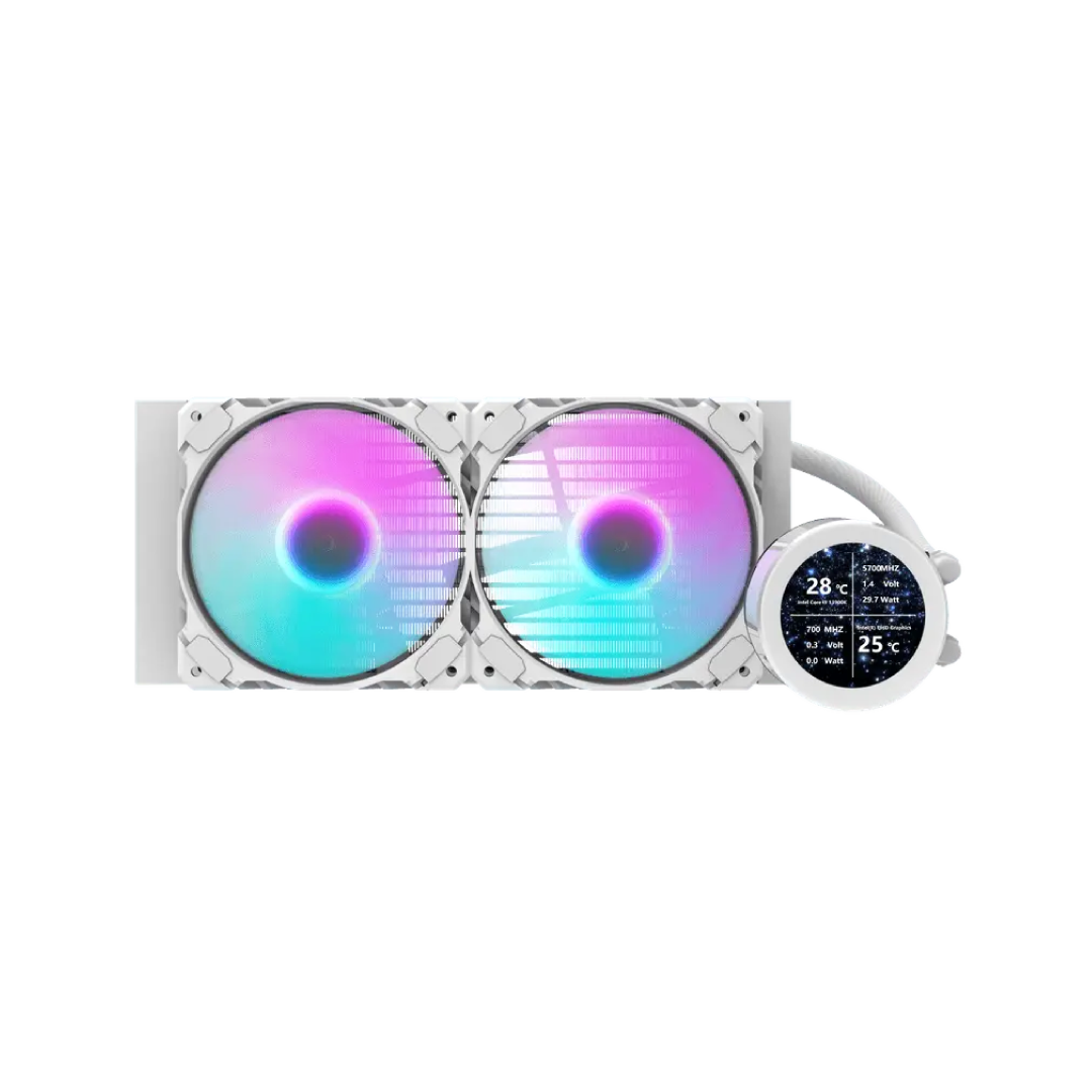 DarkFlash Nebula DN240S White ARGB 240mm All‑in‑One Liquid CPU Cooler 1