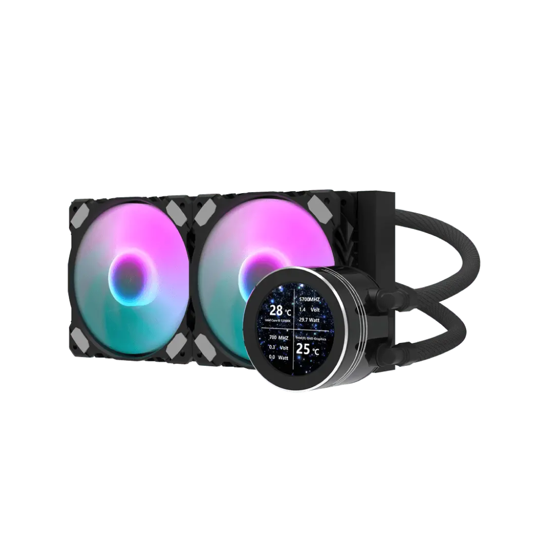 DarkFlash Nebula DN240S Black ARGB 240mm All‑in‑One Liquid CPU Cooler
