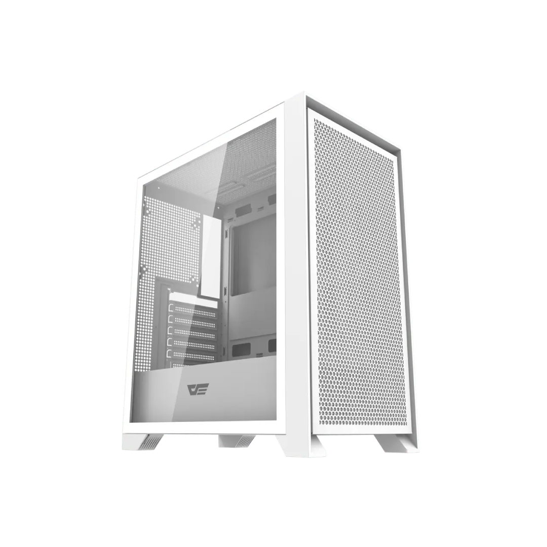 DarkFlash DRX70 Mesh White Mid‑Tower Gaming PC Case 1