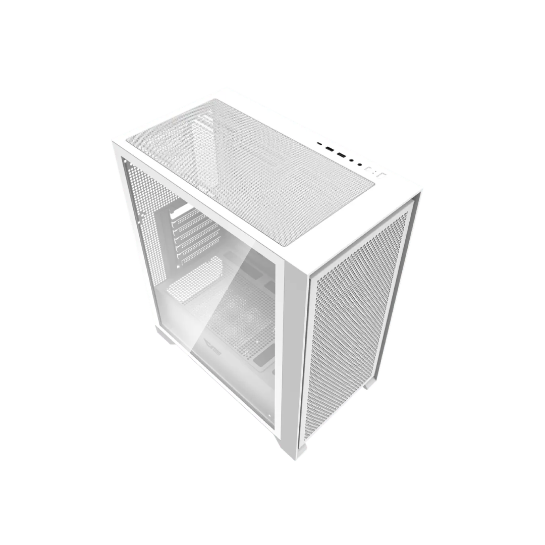 DarkFlash DRX70 Mesh White Mid‑Tower Gaming PC Case 2
