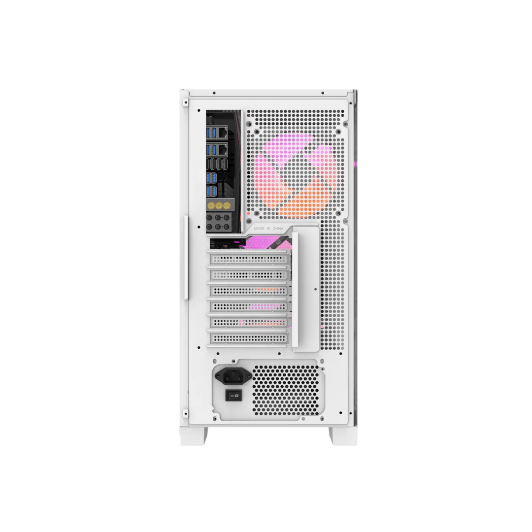 DarkFlash DRX70 Mesh White Mid‑Tower Gaming PC Case 1