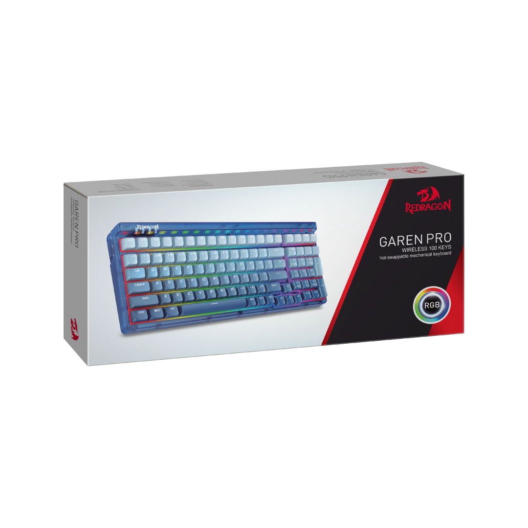 Redragon Garen Pro K656WB-RGB-PRO 100-Key Wireless Mechanical Gaming Keyboard – RGB / Tri-Mode / Hot-Swap 1