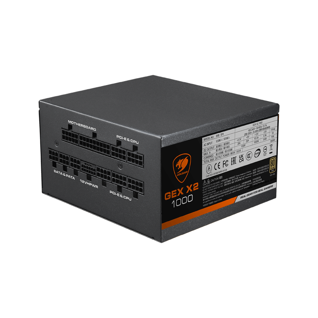 Cougar GEX X2 1000W 80+ Gold Fully Modular Power Supply 1