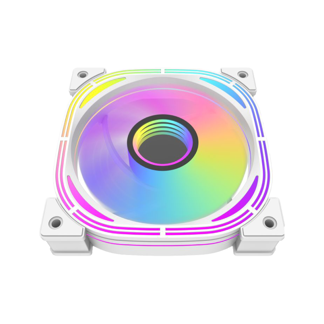 DarkFlash INF24T White PWM A‑RGB 120mm Case Fans 3