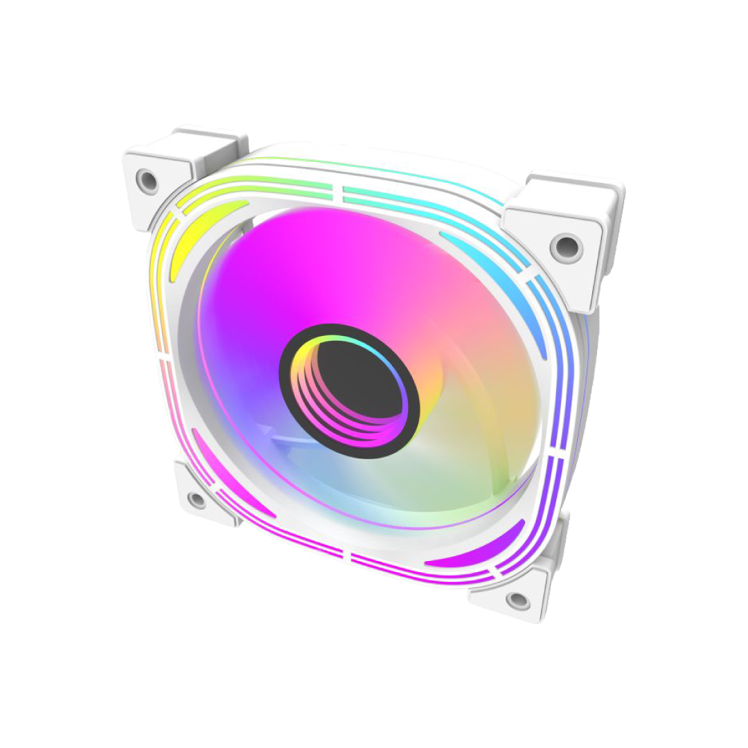 DarkFlash INF24T White PWM A‑RGB 120mm Case Fans 4