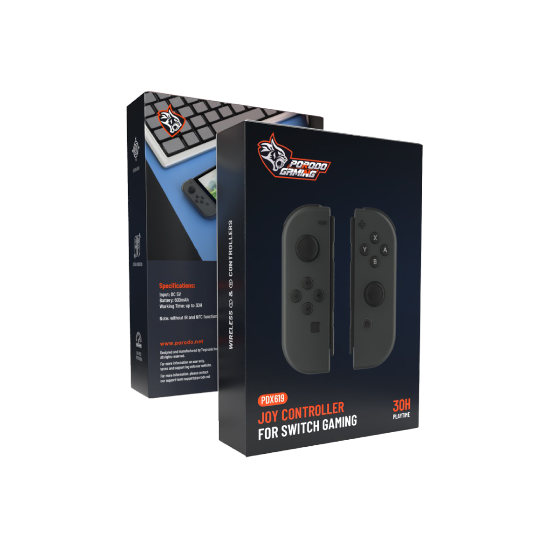 Porodo Joycon PDX619 Gaming Controller for Nintendo Switch – 6-Axis Gyro / Vibration / 600mAh Battery