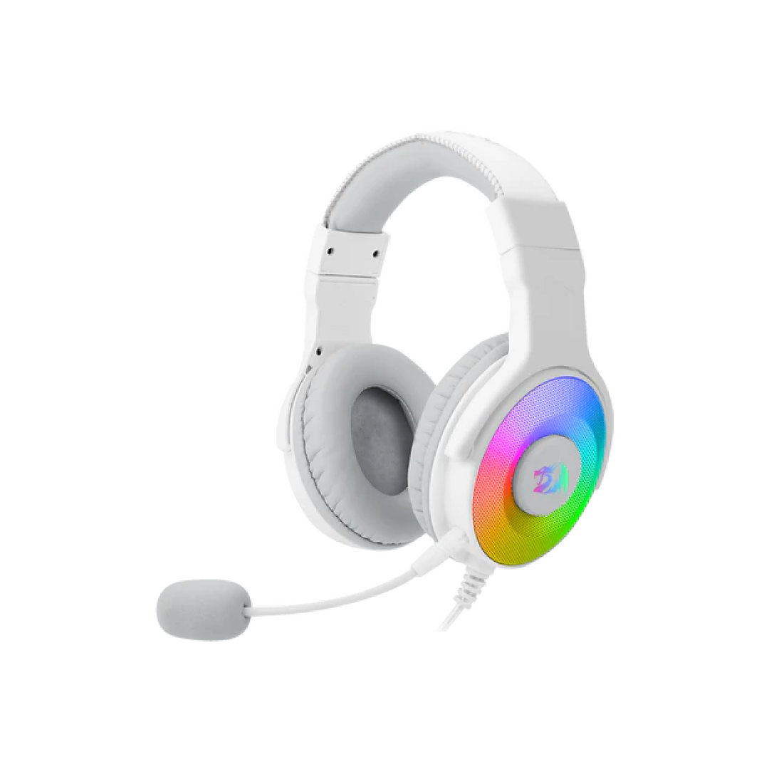 Redragon Pandora White H350W-RGB Gaming Headset – 50mm Drivers RGB Wired (SKU: H350W-RGB)