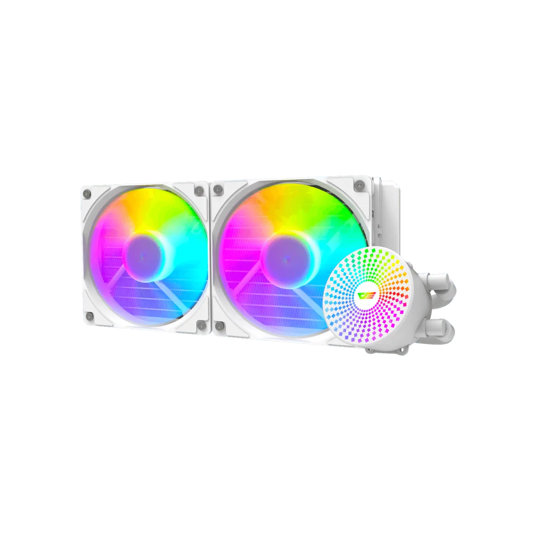 DarkFlash Radiant DC240 White ARGB 240mm All‑in‑One Liquid CPU Cooler 1