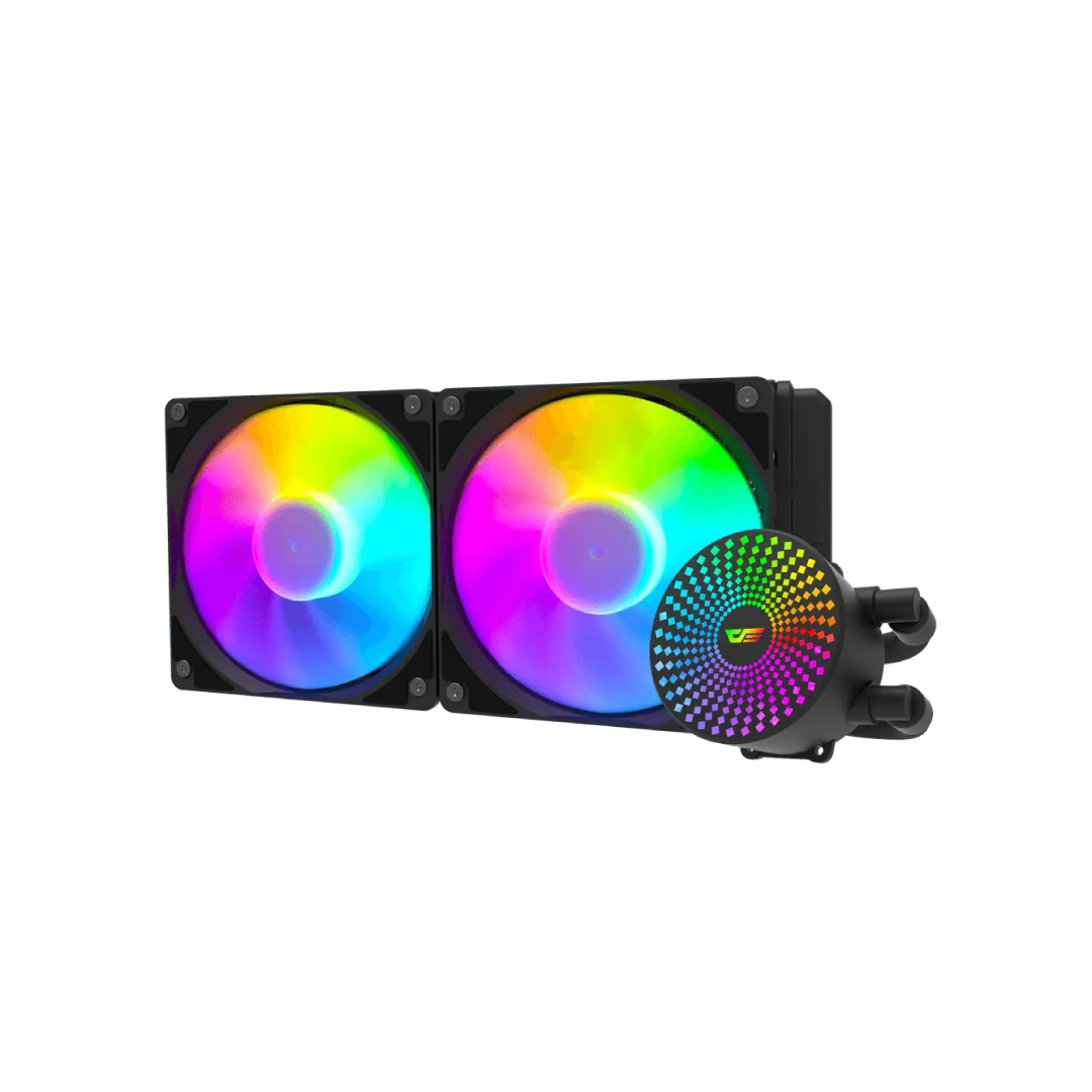 DarkFlash Radiant DC240 Black ARGB 240mm All‑in‑One Liquid CPU Cooler 1