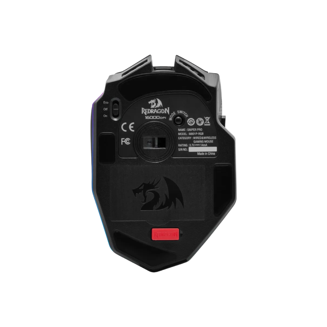 Redragon Sniper Pro M801P-RGB – Wireless RGB Gaming Mouse (SKU: M801P-RGB) 3