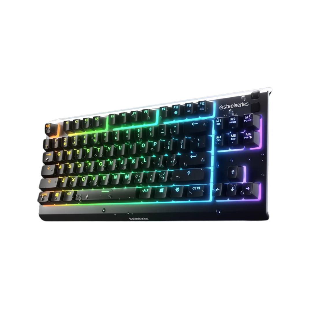 SteelSeries Apex 3 TKL (64831) RGB Gaming Keyboard – Compact, Water Resistant, Quiet Switches 2