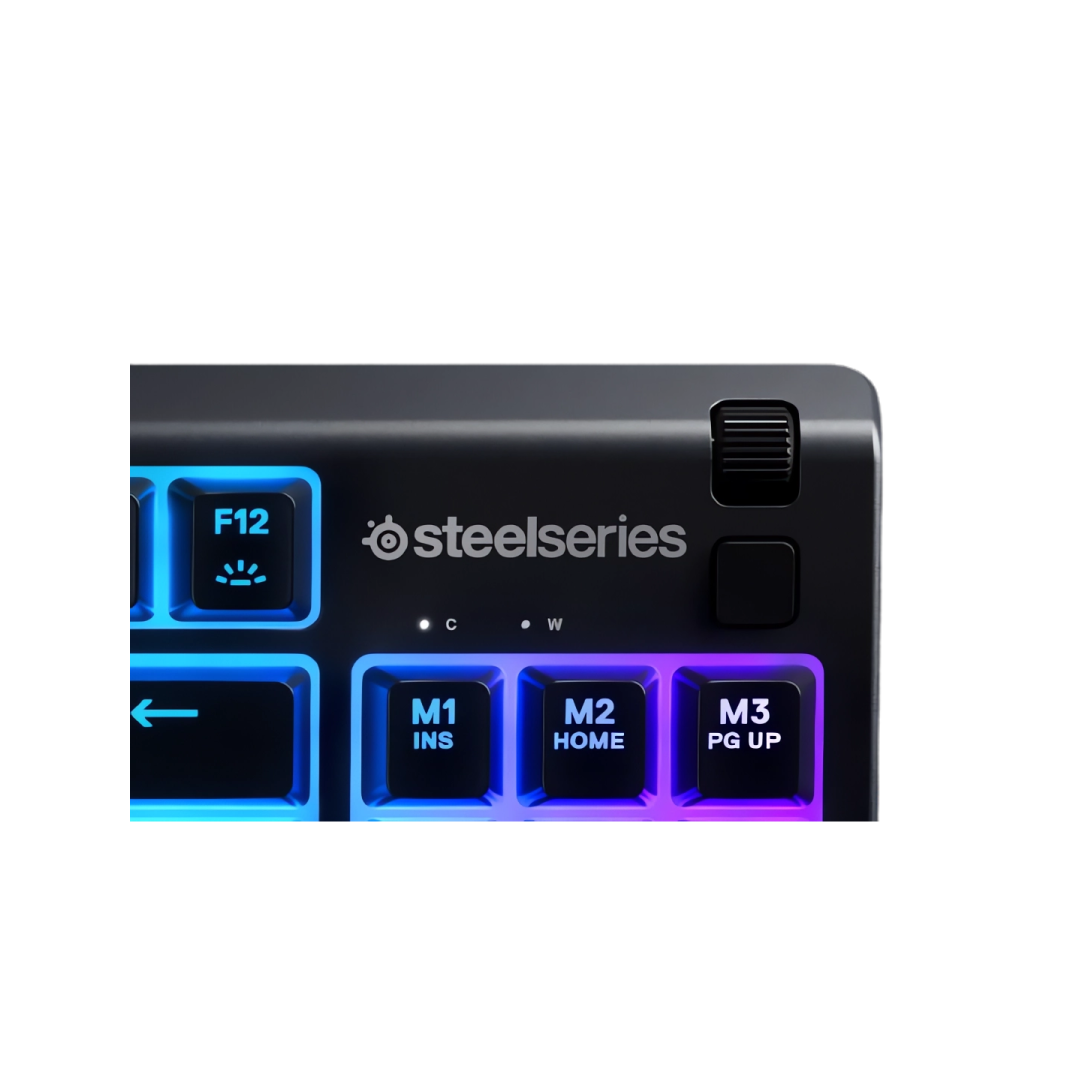 SteelSeries Apex 3 TKL (64831) RGB Gaming Keyboard – Compact, Water Resistant, Quiet Switches 3