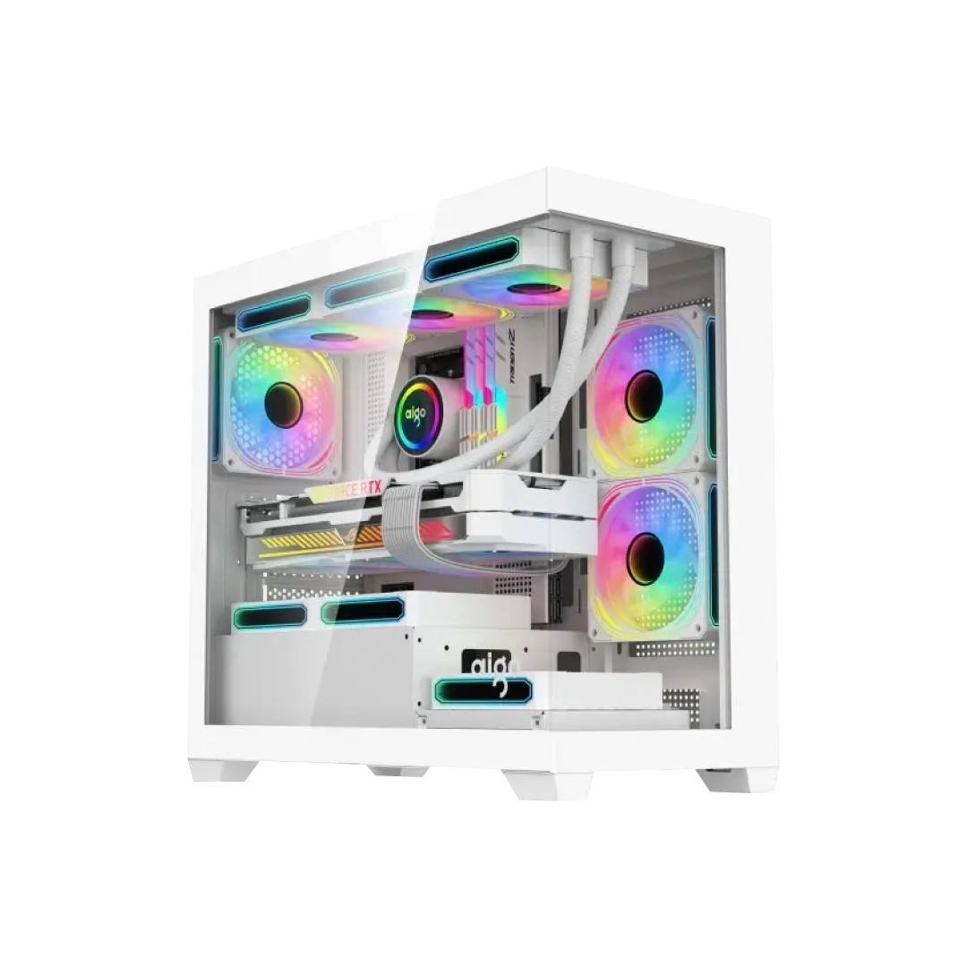 Aigo C218M White Gaming Case + AE650W Power Supply