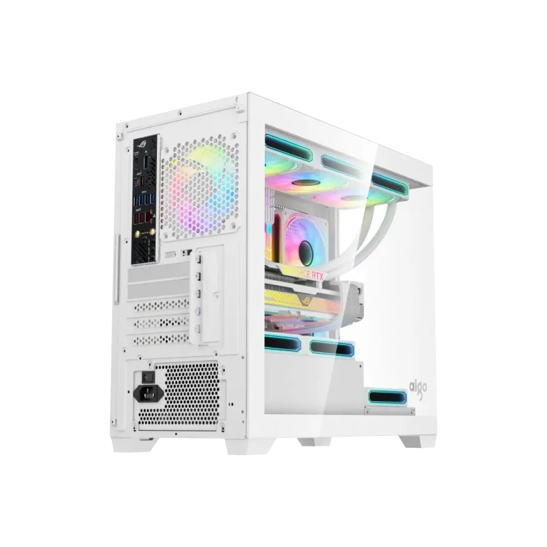 Aigo C218M White Gaming Case + AE650W Power Supply 1