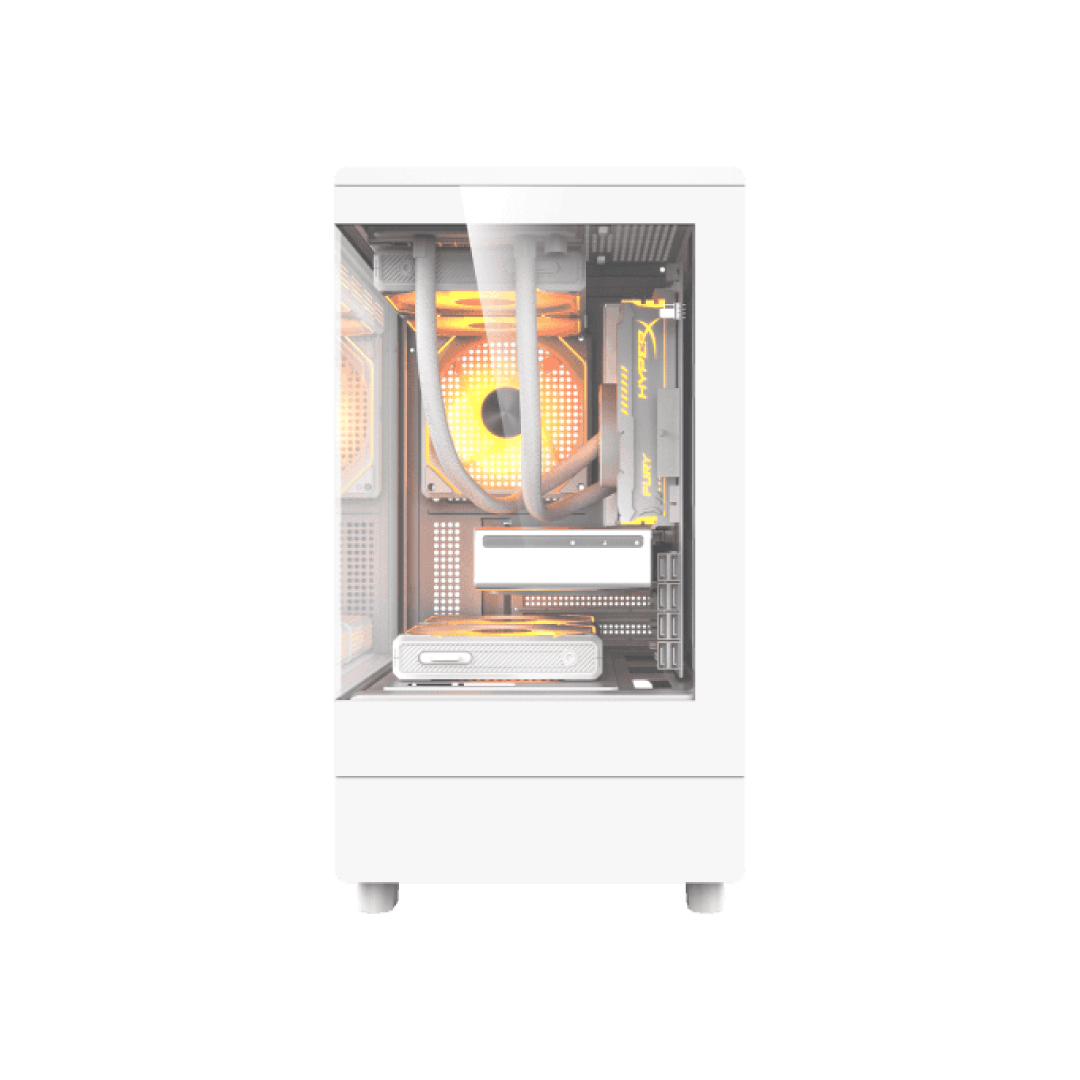 DarkFlash DB330M White Gaming PC Case 2