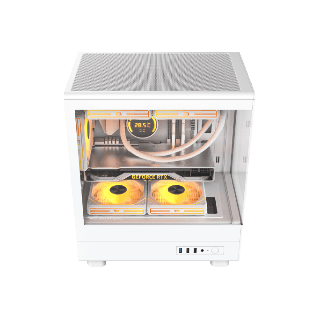 DarkFlash DB330M White Gaming PC Case 4