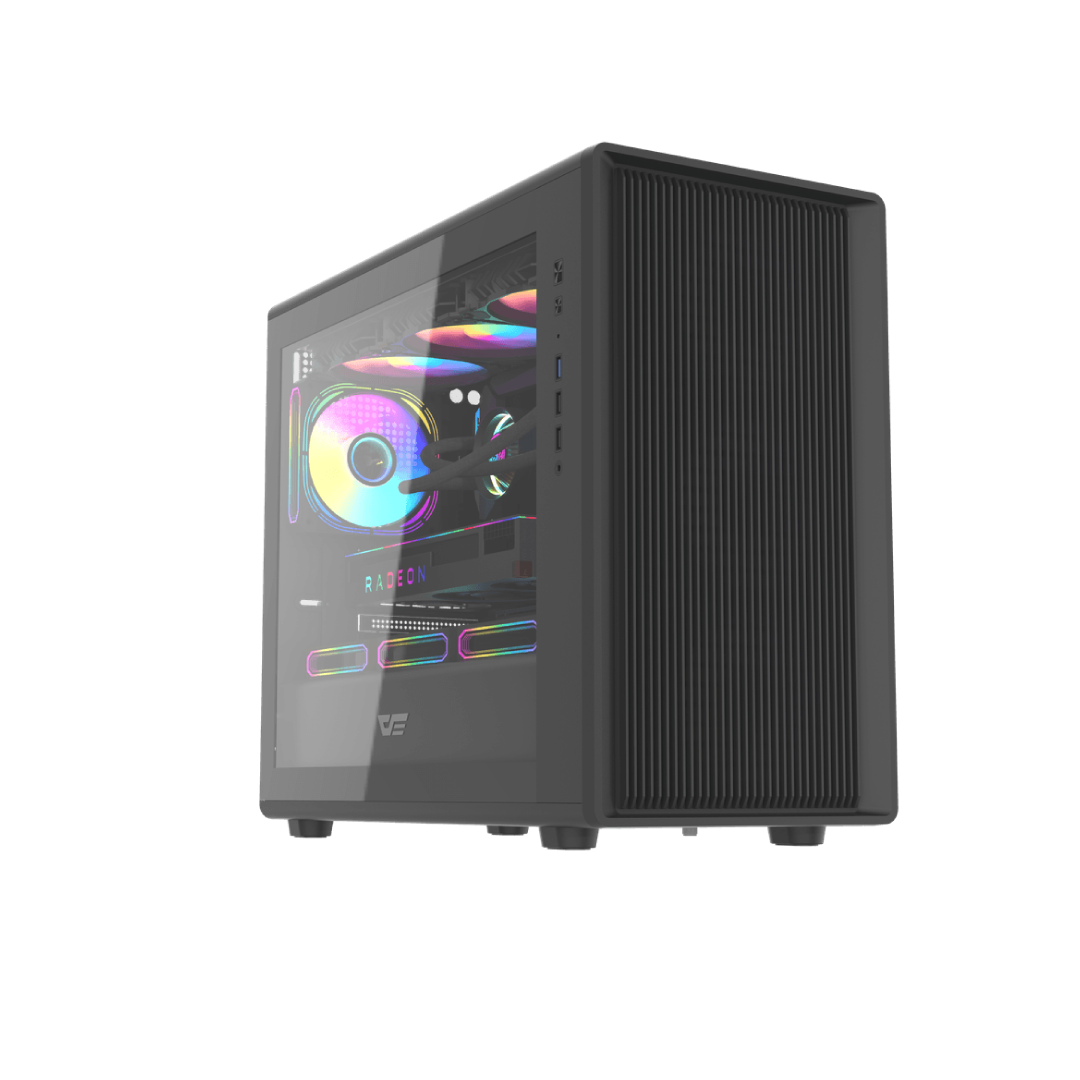 DarkFlash DB460M Black Mid‑Tower Gaming PC Case