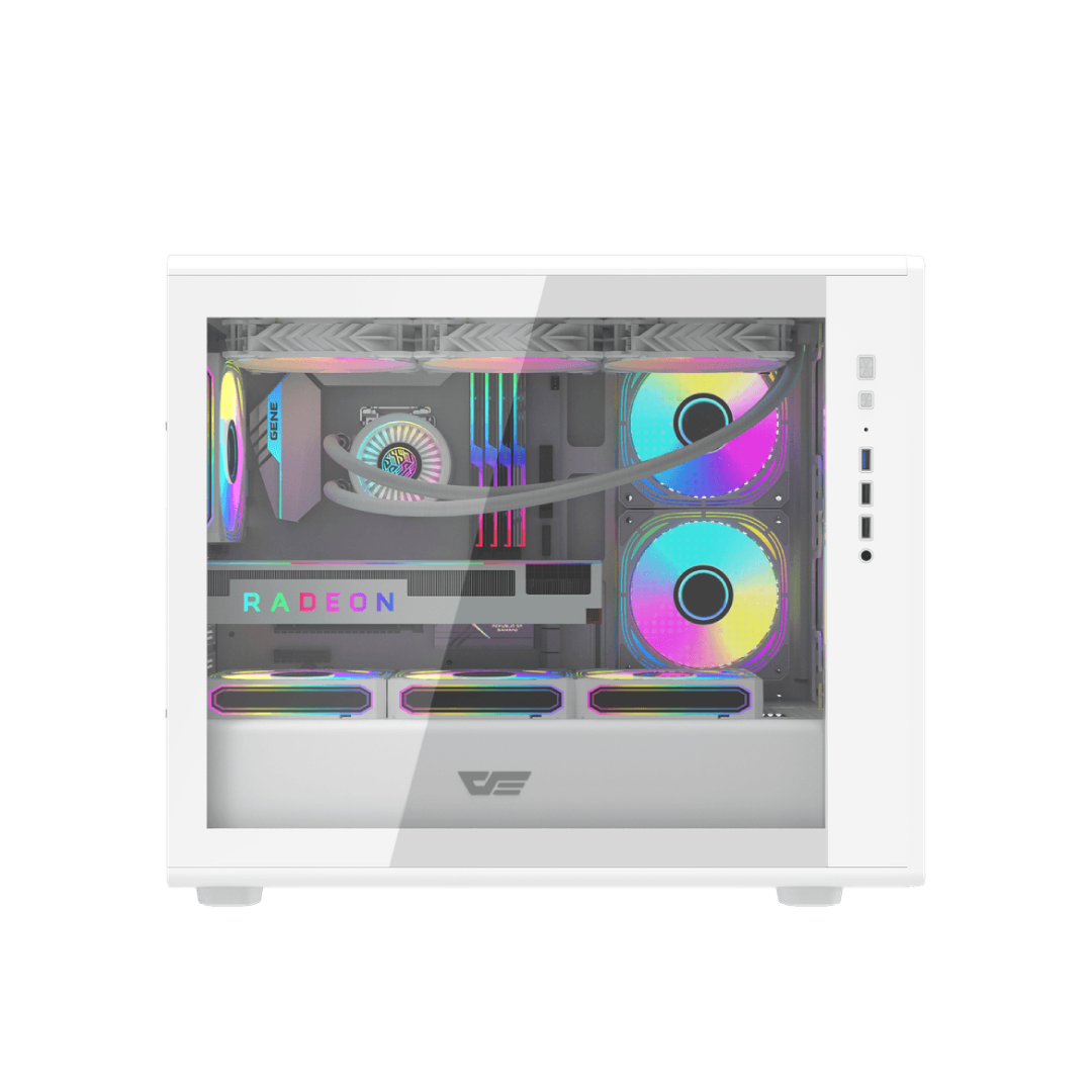 DarkFlash DB460M White Mid‑Tower Gaming PC Case 3