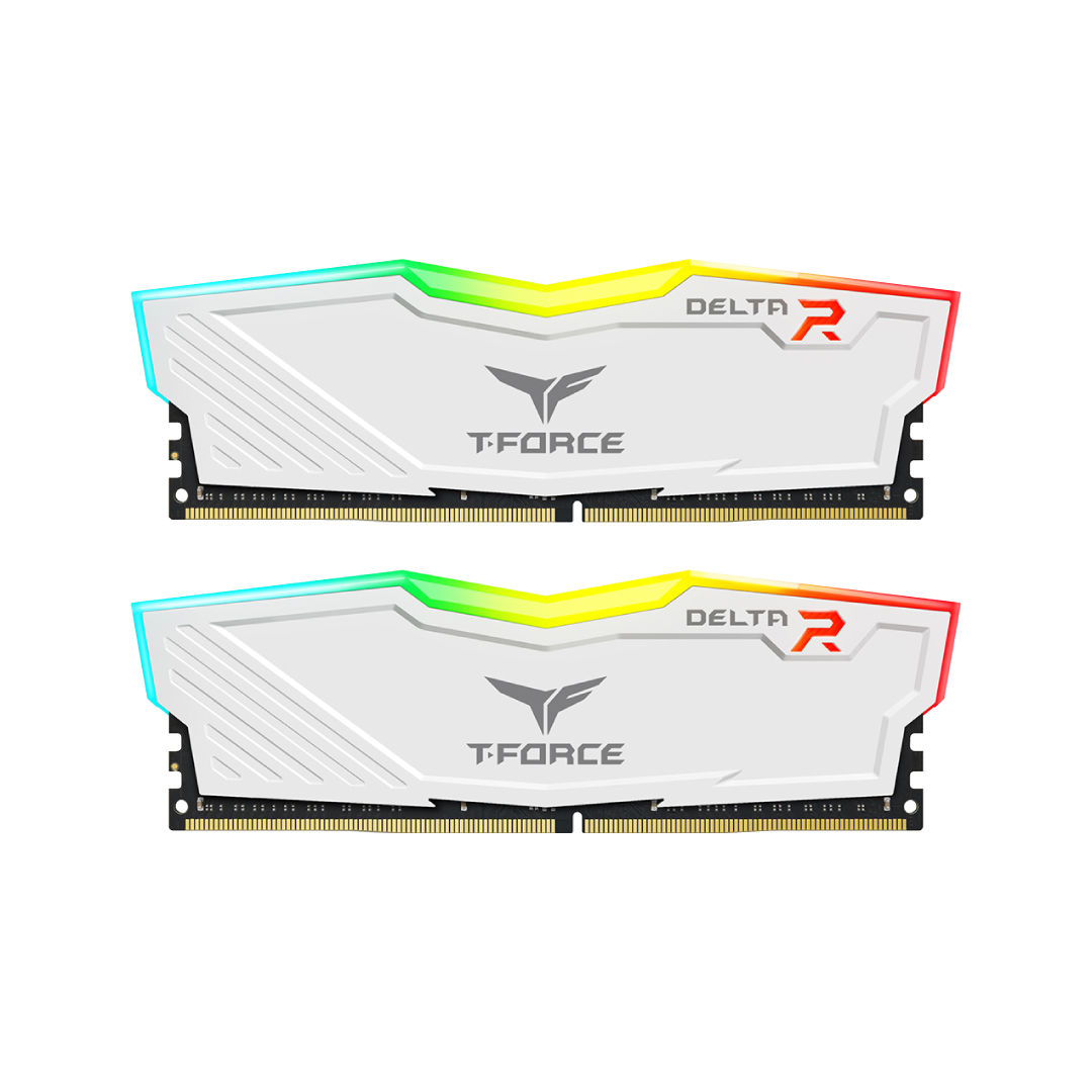 TeamGroup T-Force Delta RGB DDR4 32GB (2×16GB) 3600MHz White Gaming RAM