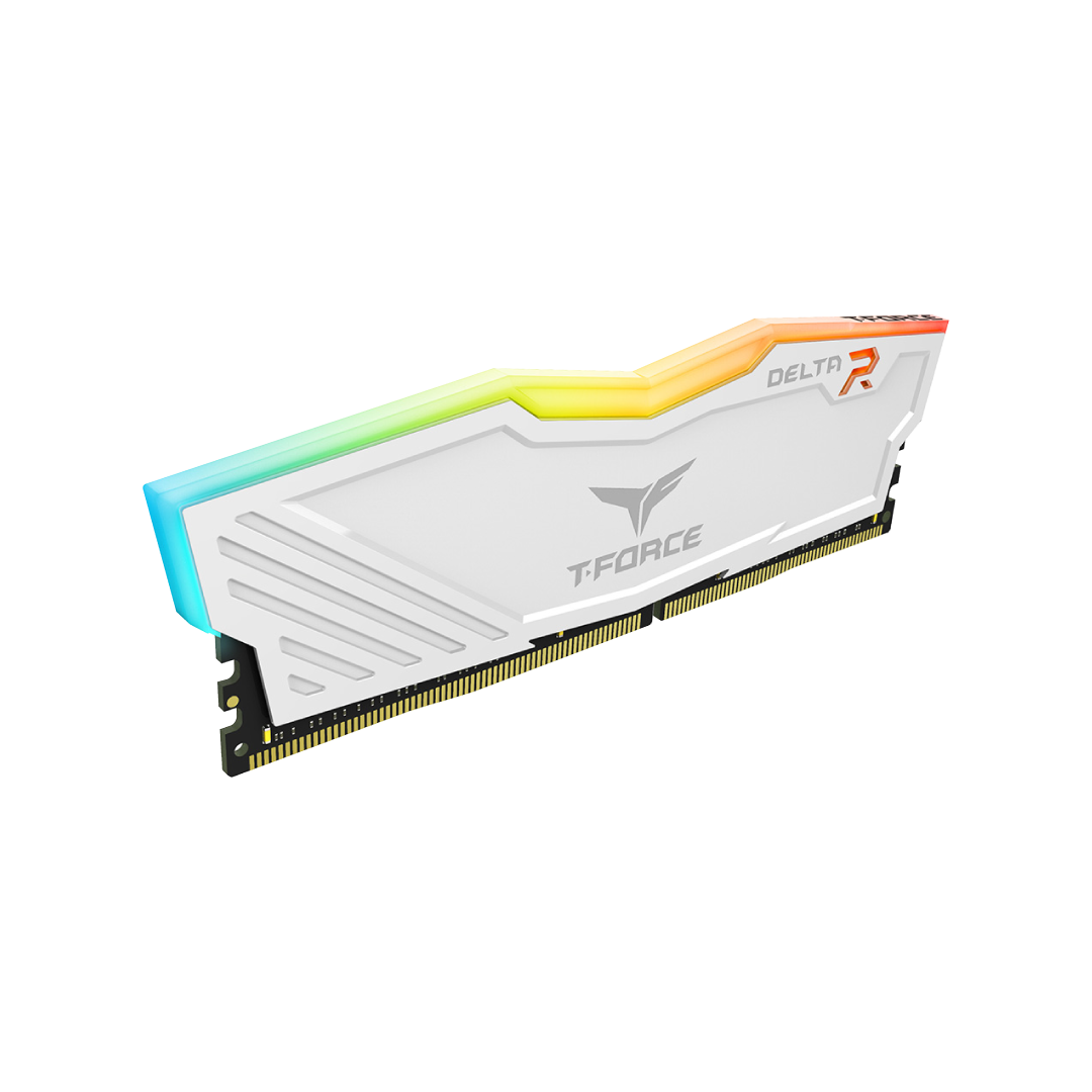 TeamGroup T-Force Delta RGB DDR4 16GB (2×8GB) 3600MHz White Gaming RAM 2