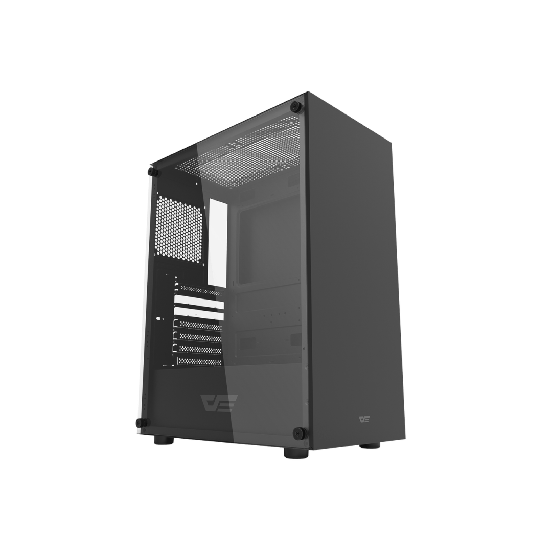 DarkFlash DK100 Black Mid‑Tower Gaming PC Case 6
