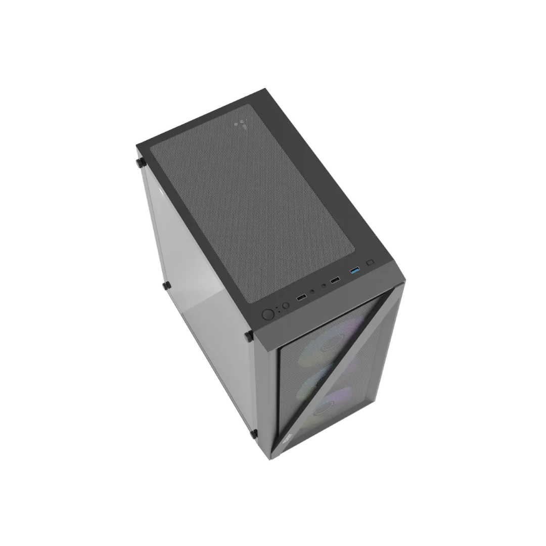 DarkFlash DK260 Air Mesh Black Mid‑Tower Gaming PC Case 1