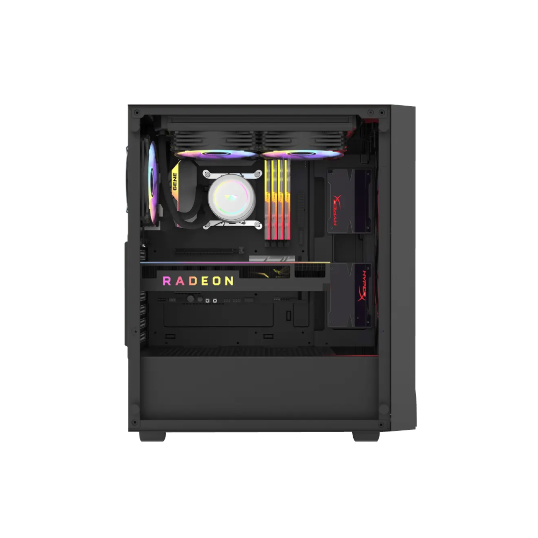 DarkFlash DK260 Air Mesh Black Mid‑Tower Gaming PC Case 1